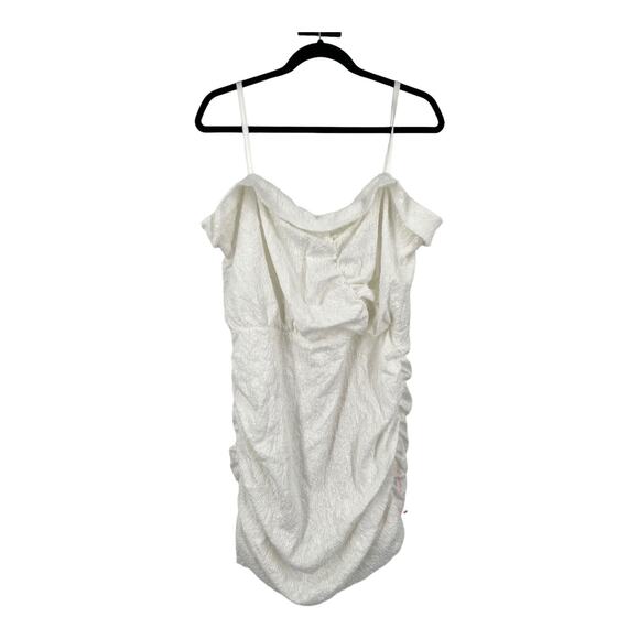 ASOS Design dress strappy textured minidress white size 14 - Picture 2 of 8